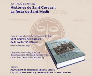 Invitació presentació del llibre L'Abans - Sant Gervasi de Cassoles