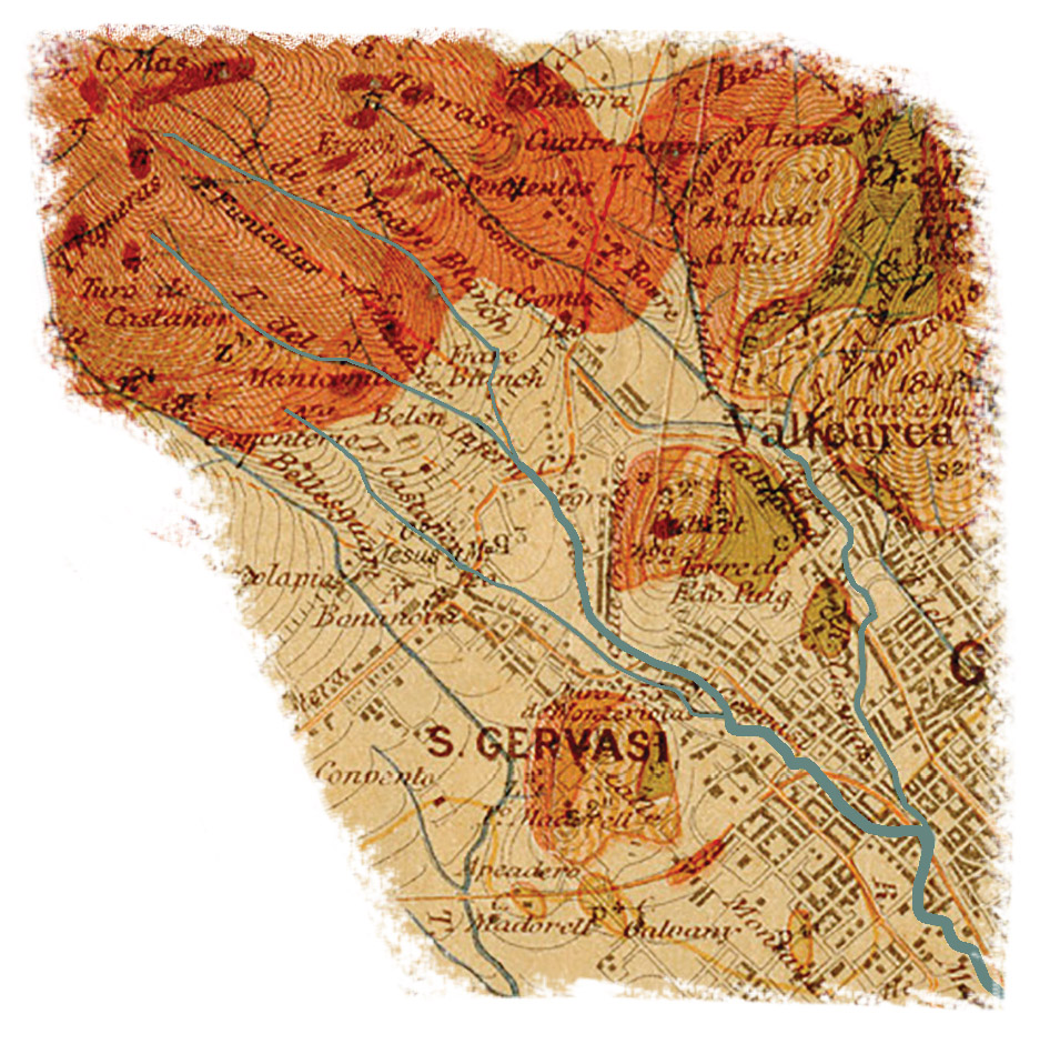 Detall del plànol d’Almera de 1900. Institut Cartogràfic de Catalunya (ICC)