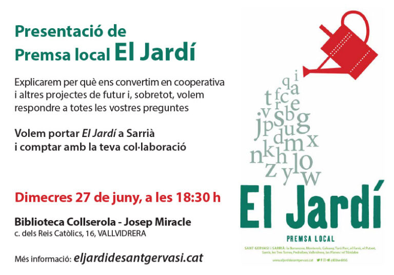 Presentació de Premsa local El Jardí a Vallvidrera