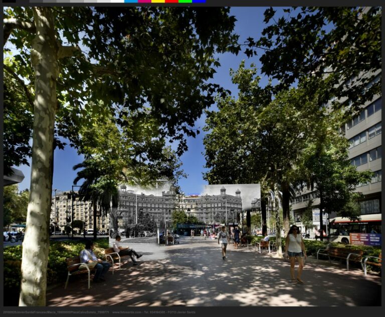 La plaça de Francesc Macià i l’edifici Ferrer i Cajigal
