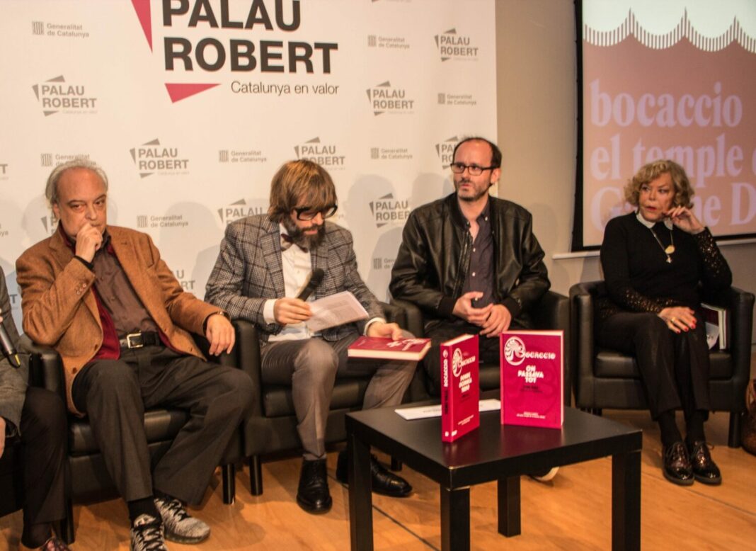 ENRIQUE VILA-MATAS, ÒSCAR DALMAU, TONI VALL I TERESA GIMPERA. Foto Juanjo Compaire