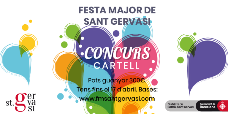 Obert el concurs de cartell de la Festa Major de Sant Gervasi 2020