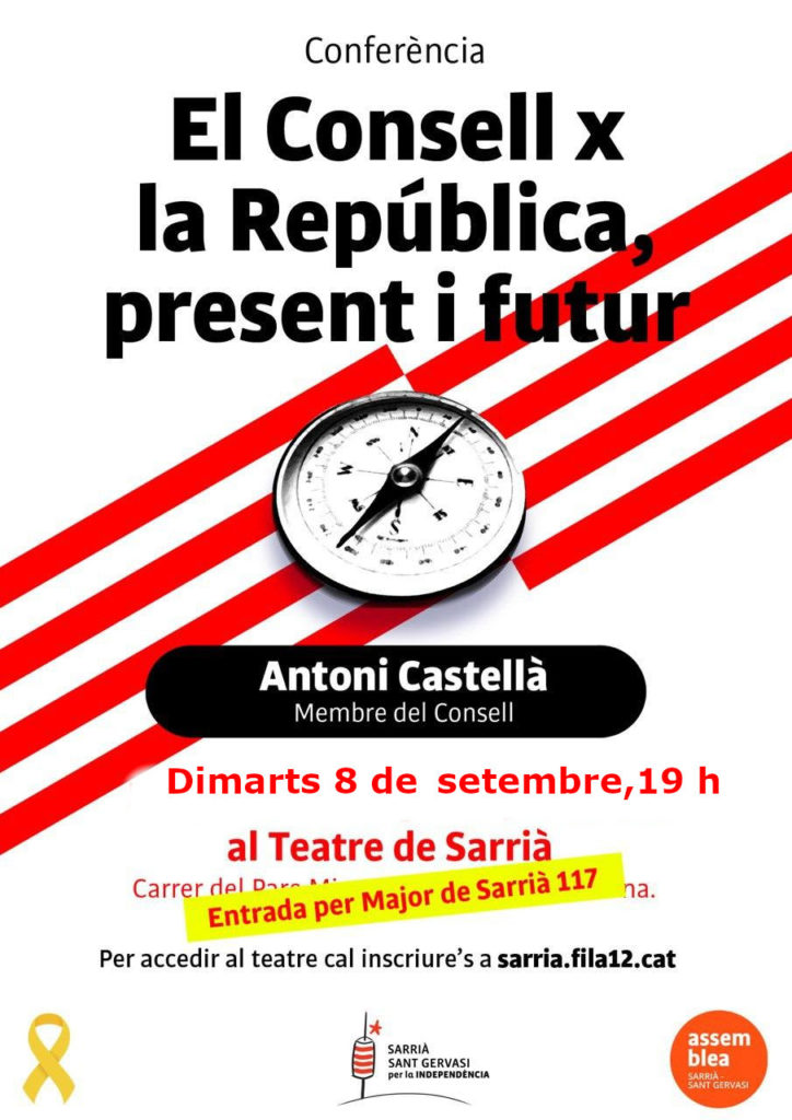 Cartell Consell per la República, ANC Sarrià-Sant Gervasi