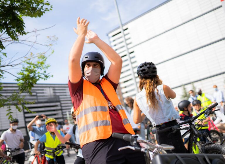 Cimera internacional de bicibusos a Barcelona 