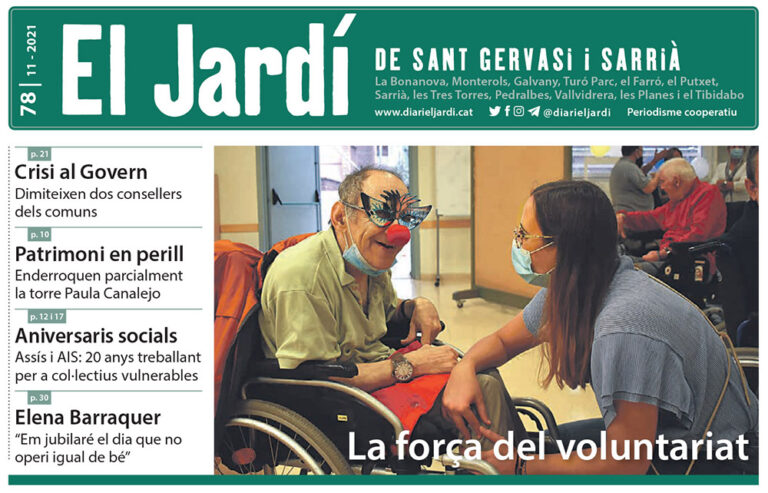 El Jardí de Sant Gervasi i Sarrià, novembre de 2021