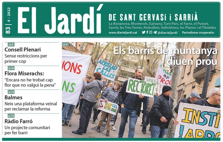 El Jardí de Sant Gervasi i Sarrià, número 83, abril de 2022