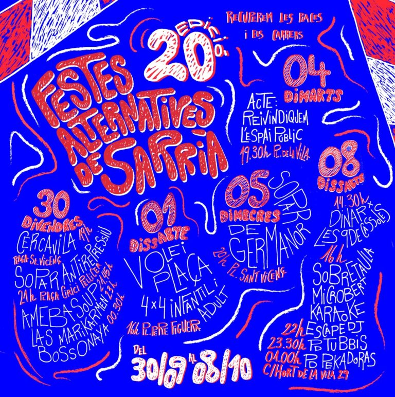 Festes Alternatives de Sarrià 2022: programa, espais de trobada i concerts