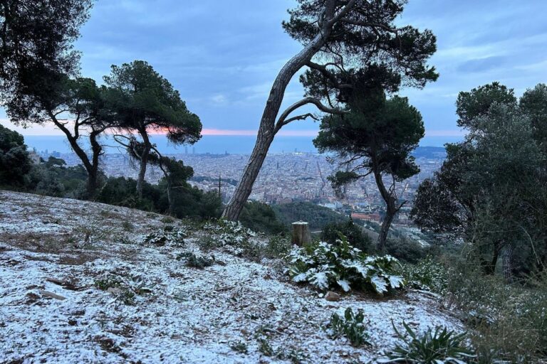 La neu fa acte de presència a Barcelona: així han despertat els barris de muntanya