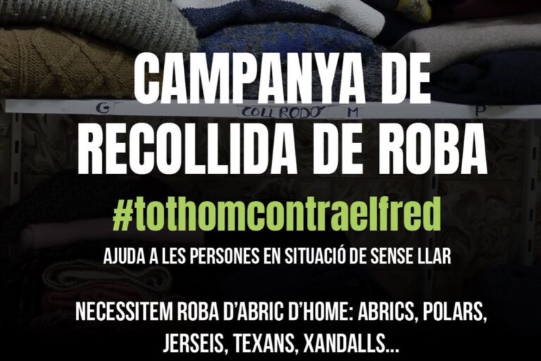 Assís fa una crida a recollir roba d’hivern i mantes per a les persones sense llar