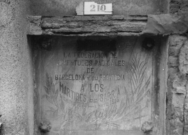 Barcelona recordarà els Fets de Sarrià del 1874 amb un faristol de memòria