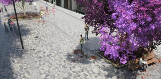 Render de la pacificació del carrer Sant Gervasi de Cassoles amb la superilla de la Bonanova © Ajuntament de Barcelona