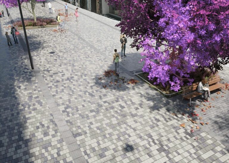 Render de la pacificació del carrer Sant Gervasi de Cassoles amb la superilla de la Bonanova © Ajuntament de Barcelona