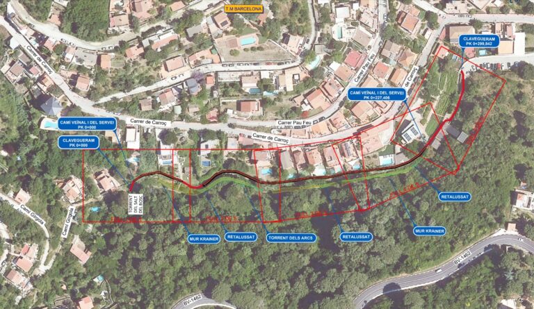 Acaben les obres de millora del clavegueram de les cases entorn del torrent dels Arcs a Vallvidrera