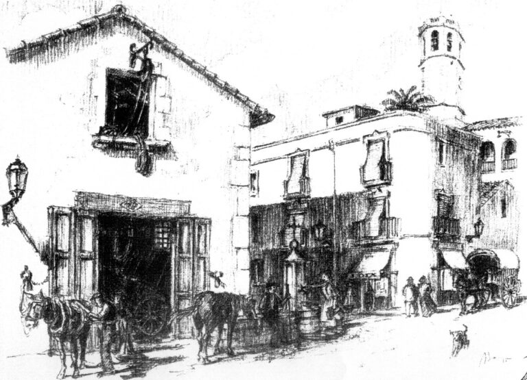 El carrer del Pedró de la Creu, una via que va acollir la seu d’Els Blaus i la casa de Toresky