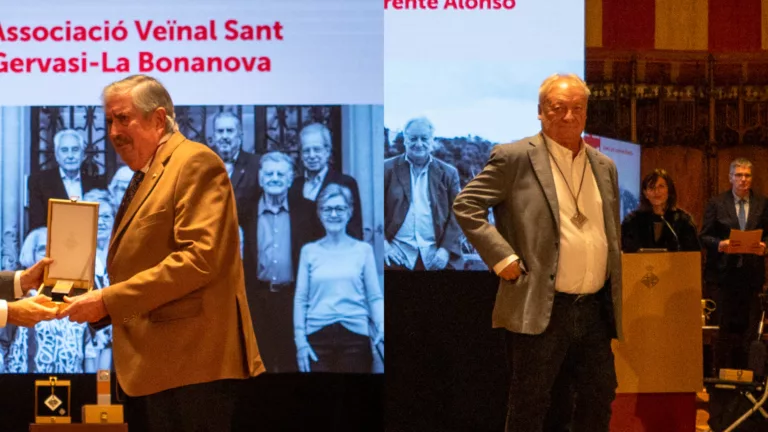 L’AV Bonanova i José Luis Lorente reben la Medalla d’Honor de Barcelona
